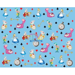 Tecido Oxford Estampa Digital - Alice No Pais Das Maravilhas