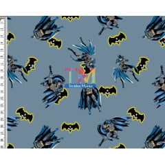 Tecido Oxford Estampa Digital - Batman - Fundo Azul 