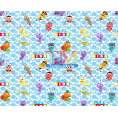 Tecido Oxford Estampa Digital - Bichikids - Bolas Azul Tecido Oxford Estampa Digital - Bichikids - Bolas Azul