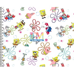 Tecido Oxford Estampa Digital - Bob Esponja - Fenda Do Biquini - Fundo Branco Tecido Oxford Estampa Digital - Bob Esponja - Fenda Do Biquini - Fundo Branco