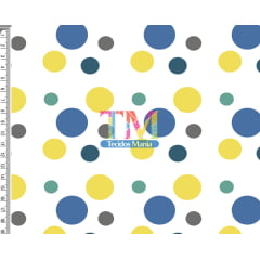 Tecido Oxford Estampa Digital - Bolas Coloridas - Minions