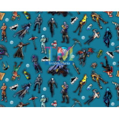 Tecido Oxford Estampa Digital - Fortnite Player - Fundo Azul