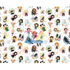 Tecido Oxford Estampa Digital - Harry Potter Aquarela - Fundo Branco Tecido Oxford Estampa Digital - Harry Potter Aquarela - Fundo Branco