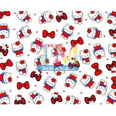 Tecido Oxford Estampa Digital - Hello Kitty - Fundo Branco