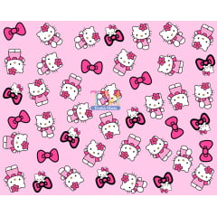 Tecido Oxford Estampa Digital - Hello Kitty - Fundo Rosa