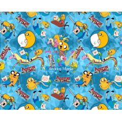 Tecido Oxford Estampa Digital - Hora De Aventura - Finn e Jake
