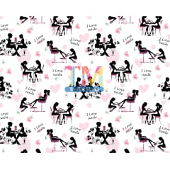 Tecido Oxford Estampa Digital - Manicure - I love Nails