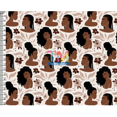 Tecido Oxford Estampa Digital - Mulheres - Afro