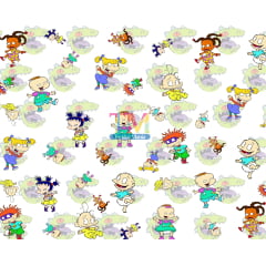 Tecido Oxford Estampa Digital - Os Anjinhos