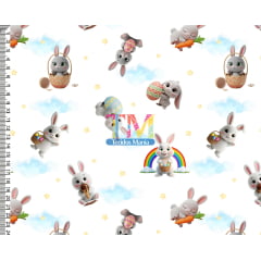 Tecido Oxford Estampa Digital - Páscoa - coelho baby - fundo branco Tecido Oxford Estampa Digital - Páscoa - coelho baby - fundo branco