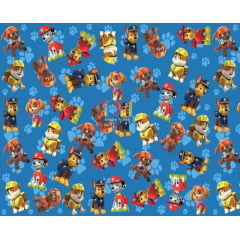 Tecido Oxford Estampa Digital - Patrulha Canina - Fundo Azul