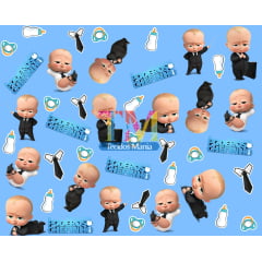 Tecido Oxford Estampa Digital - Poderoso Chefinho - Fundo Azul 