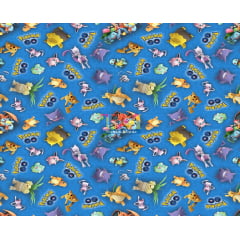 Tecido Oxford Estampa Digital - Pokémon - Mewtwo