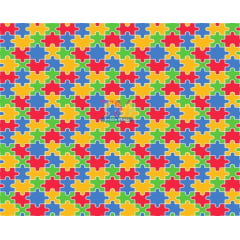 Tecido Oxford Estampa Digital - Quebra cabeça - Autismo