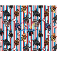 Tecido Oxford Estampa Digital - Roblox - Fundo Listrado