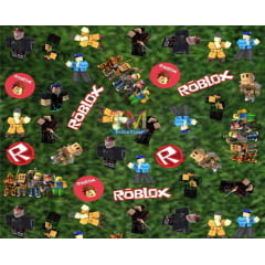Tecido Oxford Estampa Digital - Roblox - Fundo Verde