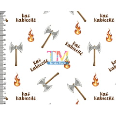 Tecido Oxford Estampa Digital - Xangô - Kaô Kabiecilê - Fundo Branco Tecido Oxford Estampa Digital - Xangô - Kaô Kabiecilê - Fundo Branco