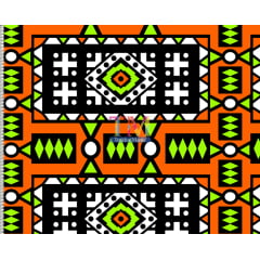 Sintético doll estampado - Africano - Samakaka - laranja Sintético doll estampado - Africano - Samakaka - laranja