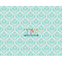 Sintético doll estampado - Arabescos Tiffany - Fundo Off