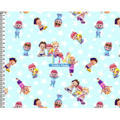 Sintético doll estampado - Bebefinn - fundo estrelas azul Bebe