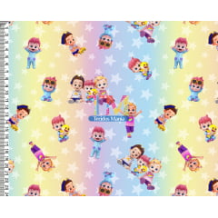 Sintético doll estampado - Bebefinn - fundo estrelas degrade