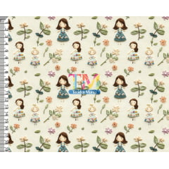 Sintético doll estampado  - Bonecas - floral Gigi - 3D