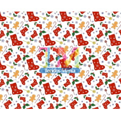 Sintético doll estampado - Botinhas de natal
