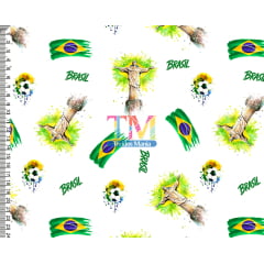 Sintético doll estampado - Brasil - Copa - Cristo redentor