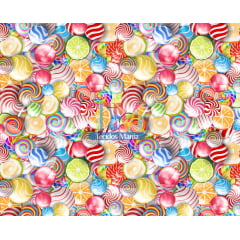 Sintético doll estampado  - Doces candy colors