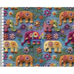 Sintético doll estampado  - Elefante - 3D