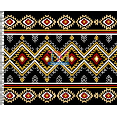 Sintético doll estampado - Étnico - seta - Laranja amarelo e preto Sintético doll estampado - Étnico - seta - Laranja amarelo e preto