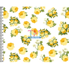 Sintético doll estampado  - Floral - Manu - Amarelo