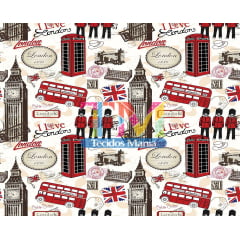 Sintético doll estampado - I love Londres