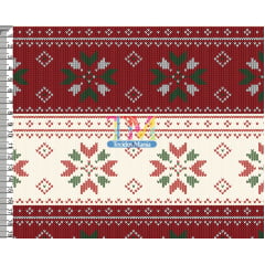Sintético doll estampado - Natal - tricô - geométrico