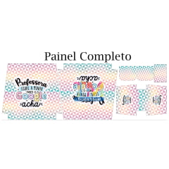 Sintético doll estampado - Painel ecobag - Necessaires - Dia dos Professores - Mosaico degradê