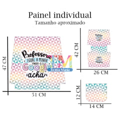 Sintético doll estampado - Painel ecobag - Necessaires - Dia dos Professores - Mosaico degradê