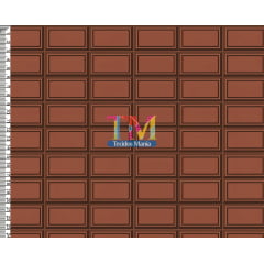 Sintético doll estampado - Páscoa - Barra de chocolate - marrom