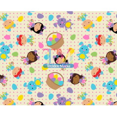Sintético doll estampado - Páscoa Kids