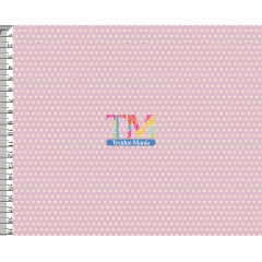 Sintético doll estampado  - Poá micro - Fundo rosa com bege