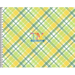 Sintético doll estampado - Xadrez - Max - Verde e amarelo