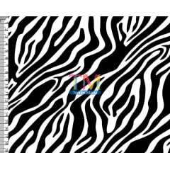 Sintético doll estampado - Zebra - branco com preto - Exclusivo Hellena Cometti