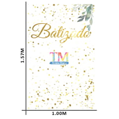 Tecido microfibra estampado - Painel - Batizado