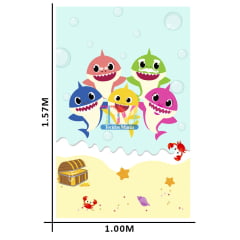 Tecido microfibra estampado - Painel Festa - Baby Shar - Praia