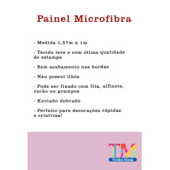 Tecido microfibra estampado - Painel São João - Azul marinho