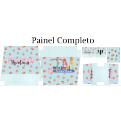 Tecido Microfibra ou gabardine estampado - Painel Ecobag - Necessaire - Psicologia