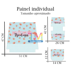 Tecido Microfibra ou gabardine estampado - Painel Ecobag - Necessaire - Psicologia