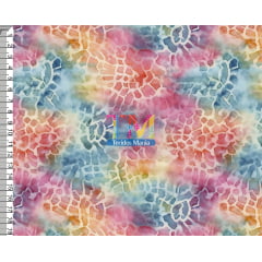 Tecido tricoline, microfibra ou gabardine estampado  - Abstrato - tie dye