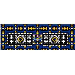 Tecido tricoline, microfibra ou gabardine estampado - Africano - Samakaka - Azul