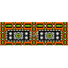 Tecido tricoline, microfibra ou gabardine estampado - Africano - Samakaka - laranja