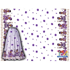 Tecido tricoline, microfibra ou gabardine estampado - Barrado Ibeji - Ere Nanã - fundo Branco Tecido tricoline, microfibra ou gabardine estampado - Barrado Ibeji - Ere Nanã - fundo Branco